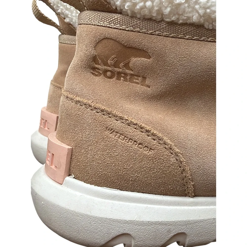 Sorel Womens Waterproof Tan Suede Faux Fur Lined Winter Boots Size 7‎